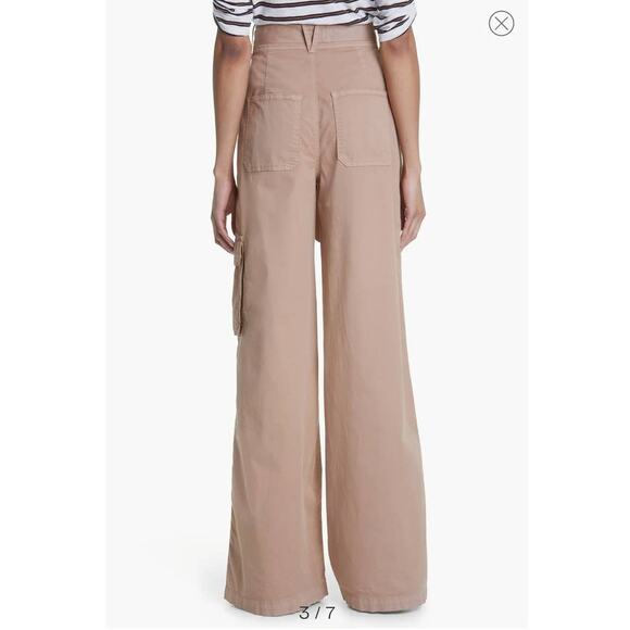 NWT Veronica Beard Belisa Tie Belt Wide Leg Cargo Pants - 26 - mushroom - 26 - Picture 4 of 6